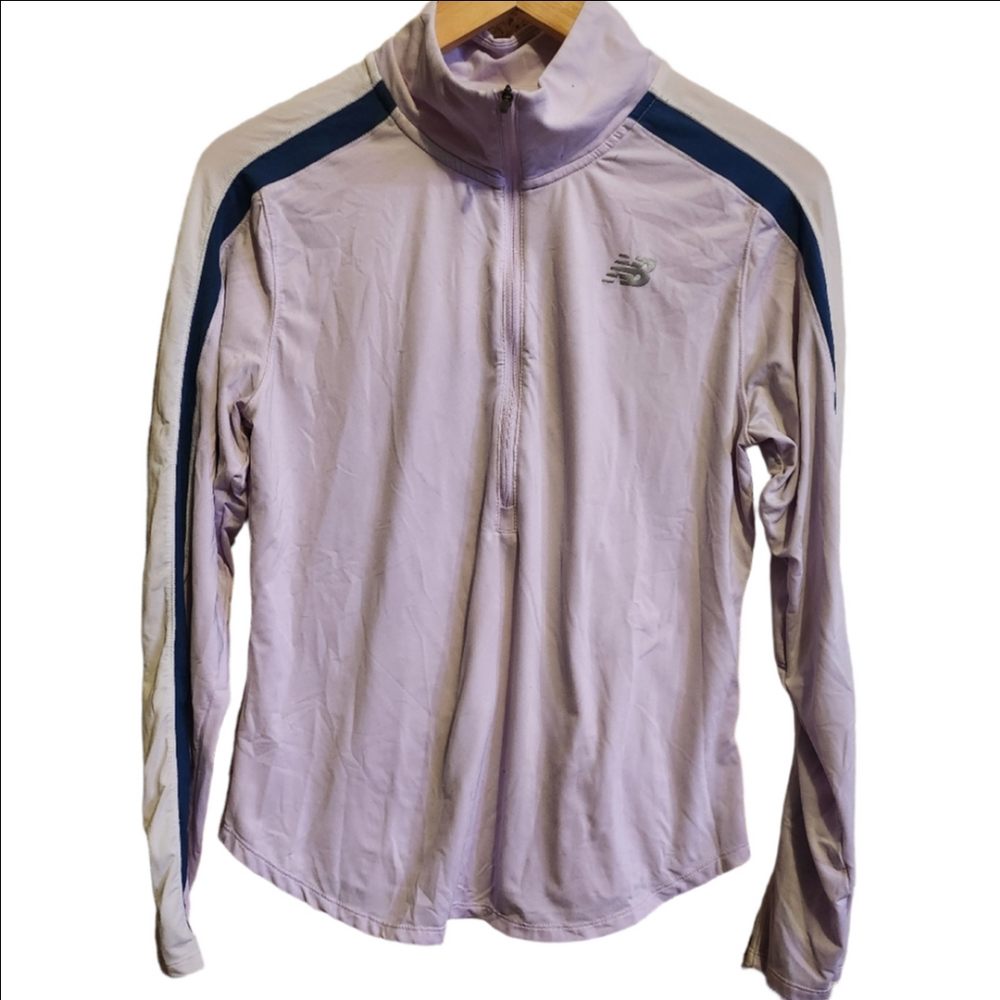 New Balance Lavender and Navy Quarter-Zip Top